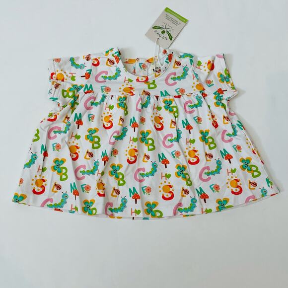 NWT The Oaks Apparel 12M ABC Print Ava Bloomer Set - Picture 3 of 5